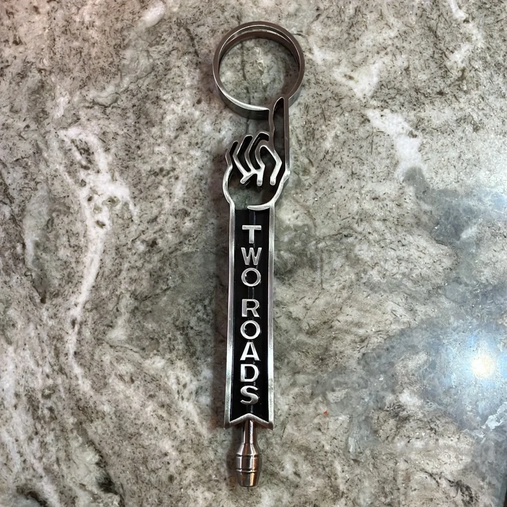 Two Roads Brewery Metal Tap Handle